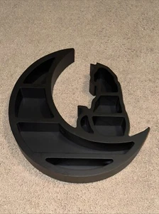 Wooden Black Cat and Moon Crystal Shelf, Witchy Shelf, Crescent Moon Shelf - Picture 1 of 6