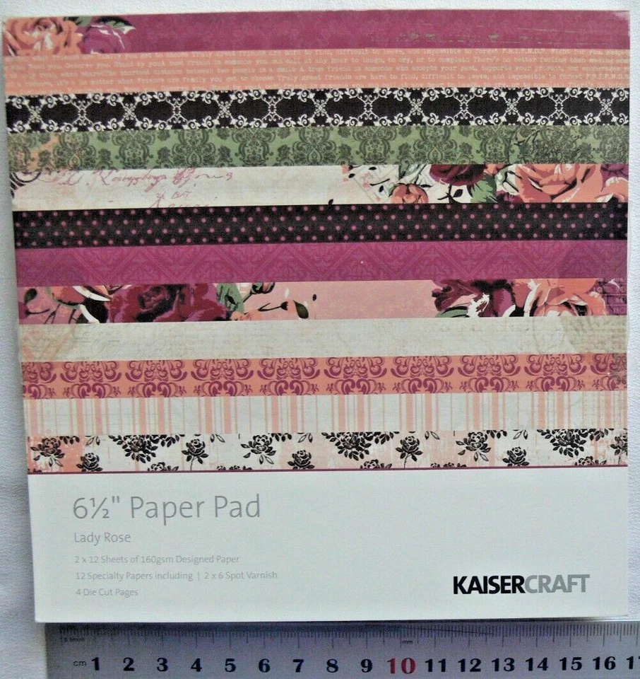 LADY ROSE 6.5 Paper Pk 12 Designs + 6 Speciality S/S x 2ea; 4 Diecut =40Pages - image 1 of 4