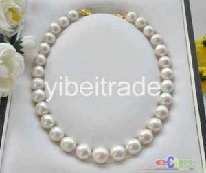 AA++ HUGE 17" 15mm WHITE ROUND Edison REBORN PEARL NECKLACE - Picture 1 of 1