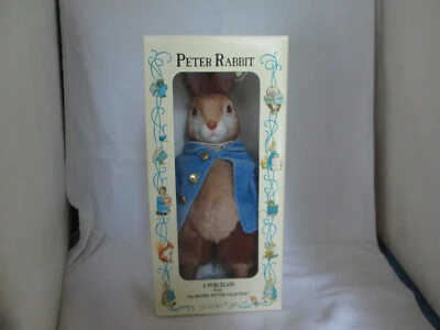 De colección 1987 Colección Beatrix Potter Porcelana Peluche Peter Rabbit An Eden Caja de Regalo Foto 1 de 4