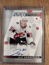 Ottawa Senators Jake Sanderson 22-23 Upper Deck Future Watch on card auto 999