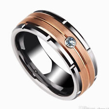 Stainless Steel Zirconia Ring Men Women Wedding Rings Couple Ring Boyfriend Gift