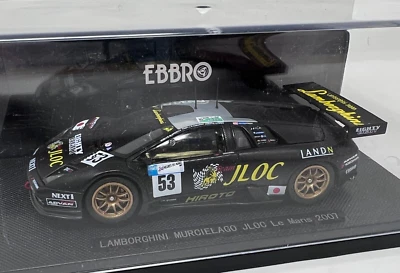 Lamborghini Murcielago JLOC #53 24h Le Mans 2007 preto 966 (e42) 1/43 EBBRO - Imagem 1 de 4