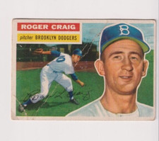 1956 Topps Card Roger Craig RC #63 WHITE BACK!  see scan