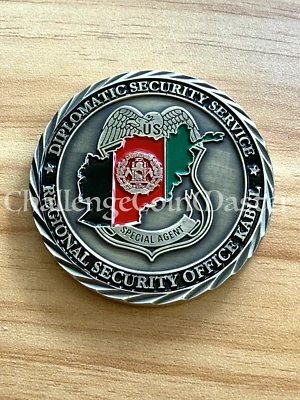 Regional Security Office Kabul Afghanistan Diplomatic Services Challenge Coin - Image 1 of 2