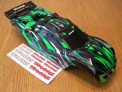 Fits Traxxas Ultimate RUSTLER 4X4 VXL Green Black Body Clip Less Support Mount - Image 1 of 4