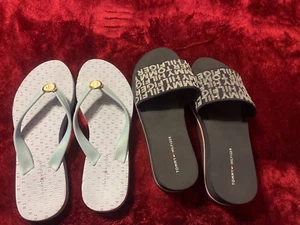 Usadas en excelente estado 2 pares de sandalias Tommy Hilfiger para mujer talla 7,5 - Imagen 1 de 10