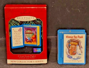 1998 Hallmark Keepsake Ornament Winnie the Pooh "A Visit from Piglet" -- NIB - Picture 1 of 2