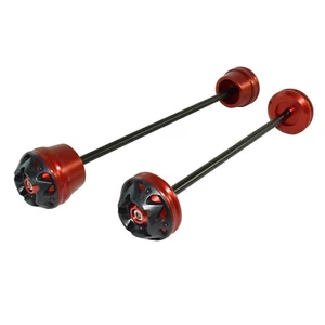 Front & Rear Wheel Axle Fork Sliders Protector Red For 14-17 YAMAHA MT-07 FZ-07 - Picture 1 of 6