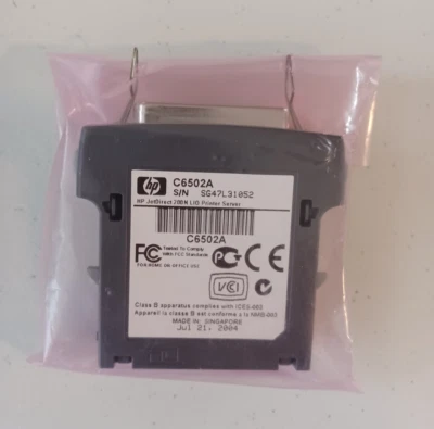 HP C6502A JetDirect 200N LIO Printer Server Parallel Adapter - NEW - Image 1 of 2