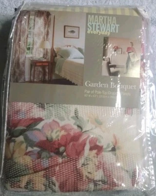 Martha Stewart 日常花园花束 2 极顶织物面板 80x63 号 90 年代 — 第 1/4 张图片