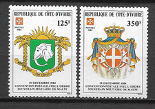 COTE D'IVOIRE N°725/726 ANNEE 1985 NEUF ** LUXE TOP AFFAIRE !!!!!!!!!