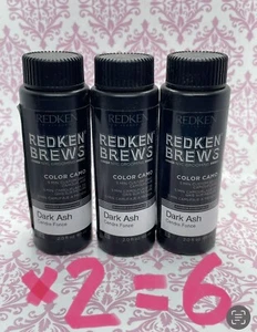 Redken Brews COLOR CAMO **LOT OF 6 BOTTLES** ~~DARK ASH~~ Gray Hair Coverage - Picture 1 of 3