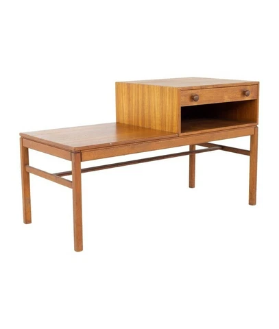 Mid Century Teak Coffee Table with Drawer Cover