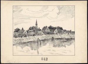 Antique Drawing-BRESKENS-NETHERLANDS-ITEM 843-Gerard Claes-1900 - Picture 1 of 1