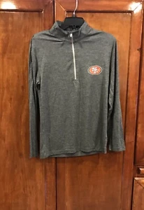 NUEVO SIN ETIQUETAS NFL Equipo Ropa San Francisco 49ers Ropa Activa Cremallera Manga Larga Camisa S - Imagen 1 de 4