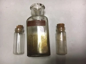 VINTAGE Medicine Bottles Vials Corks Clear (Lot of 3) - Picture 1 of 12