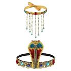 2Pcs Egyptian Costume Accessories Jewelry Snake Shape Headband Dress up for