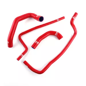 For 1997-2006 Jeep Wrangler TJ 4.0L Silicone Radiator Coolant Heater Hose Red - Imagen 1 de 12