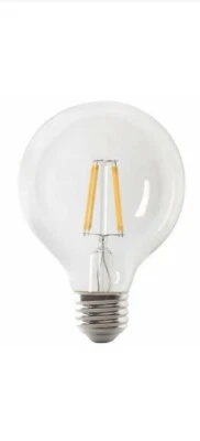 Feit Electric LED G25 60W Decorative Glass Filament LED Dimmable New in Package - Image 1 of 3