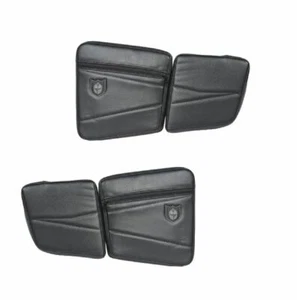 Pro Armor Stock Door Bags Knee Pad Storage Black / White Polaris RZR 900 1000 - Picture 1 of 2