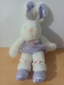 White Bunny Rabbit Ballerina Plush Purple Ballet Costume Dance 15" Vintage - Bild 1 von 7