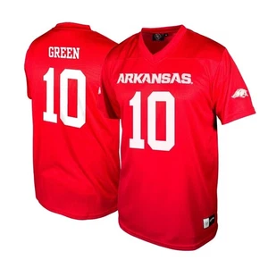 Taylen Green - 10 Arkansas Razorbacks Nil Football Jersey, Red - Picture 1 of 2