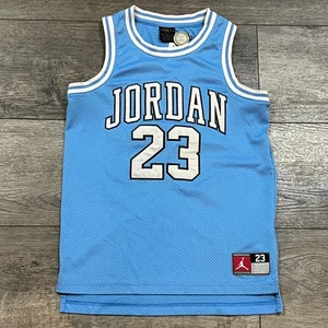 Jordan Jersey #23 Carolina Blue Jumpman Logo Sewn Stitched Youth Medium (10-12) - Picture 1 of 8
