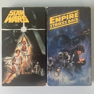 Star Wars & The Empire Strikes Back VHS CBS Fox 1990 Original Unedited Versions - Foto 1 di 5