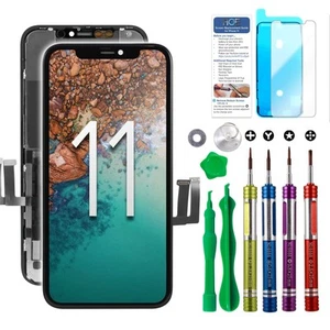 Ecran LCD de remplacement compatible avec iPhone 11 6,1 pouces (Modèle A2111, A2223... - Photo 1 sur 7