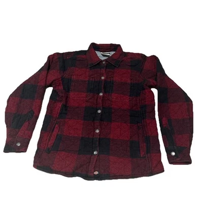 Chaqueta camisera acolchada de franela Dickies para mujer. Talla MEDIANA. Rojo/Negro - Usado Foto 1 de 4