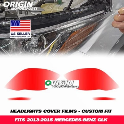 Kit de filme sutiã proteção faróis PreCut capas transparentes PPF compatível com 2013-2015 GLK - Imagem 1 de 4