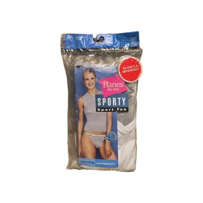 Hanes ее путь XL Sporty футболка Майка 2 PK 2004 новый винтажный слегка несовершенный  - Изображение 1 из 3