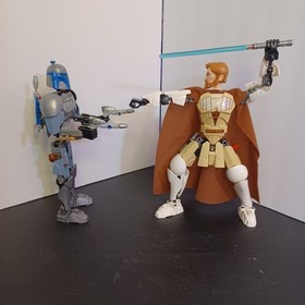 LEGO Star Wars Buildable Figures Obi-Wan Kenobi 75109 and Jango Fett 75107