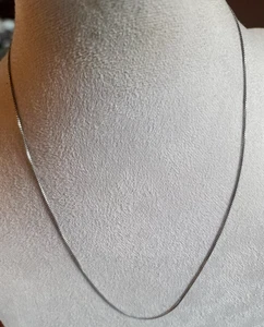 NWT Sterling Silver Box Chain 18" Necklace NEVER SOLD, NEVER WORN! NOS - Picture 1 of 3