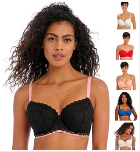 Freya Offbeat Bra Padded Half Cup Flattering Underwired Womens Lingerie 5453 - Picture 1 of 39