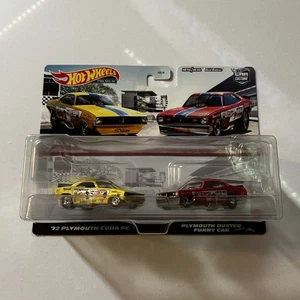 Hot Wheels Premium 2 Pack -  72 Plymouth Cuda FC x Plymouth Duster Funny Car - Picture 1 of 1