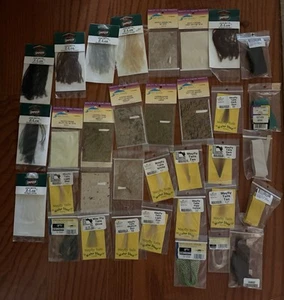 Fly Tying Materials Lot- Mayfly Tails - Dun- Wing Material - Rubber Legs Etc - Picture 1 of 13