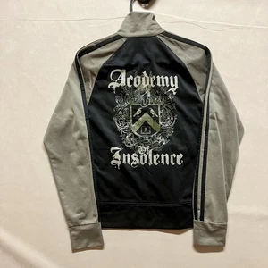 Y2K Juicy Couture Black/Olive Track Jacket Small Full Zip Graphic Logo Design - Picture 1 of 4