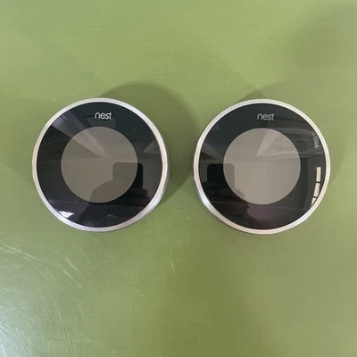 2 Nest thermostats 2nd Generation Stainless Steel with Mounting Plate - Image 1 of 4