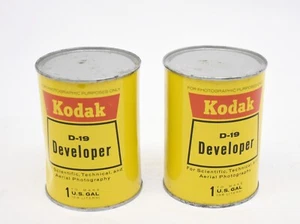 Vintage Kodak D-19 Developer Powder Makes 1 Gallon 2 Cans (NOS) - Picture 1 of 10