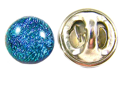 DICHROIC стекла галстук STICK стиль официальный износ бирюзовый зеленый Aqua 1/4» 7 мм круглый Dot  - Изображение 1 из 4