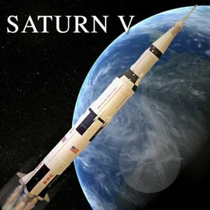 Modèle fusée de lancement lunaire Nasa Saturn V / Apollo 11 1:400/30 cm STAGE SÉPARÉ - Photo 1/10