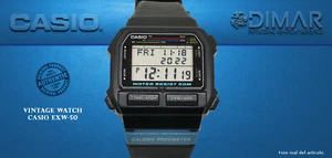 Vintage Casio EXW-50 Aka " Kalorien Pedometer " QW.611 Japan WR.50m. Jahr 1989 - Bild 1 von 6