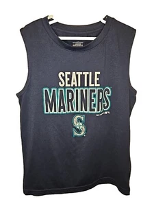 Seattle Mariners MLB Tank Top Boys Size M Medium 8 Blue Logo - Picture 1 of 5