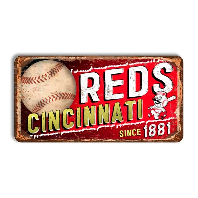 Metal sign Cincinnati Reds vintage Cincinnati Reds home street sign MLB - Image 1 of 4