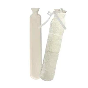 Long Hot Water Bottle With Cover 2L Body Warmer Soft Fluffy Faux Fur Sherpa 72cm - Picture 1 of 7