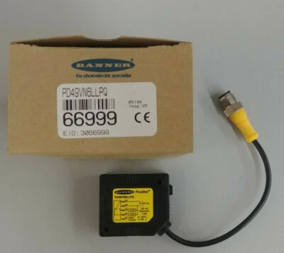 BANNER ENGINEERING PD49VN6LLPQ / 66999 Picodot PD Series Retro Laser **NEW** - Image 1 of 4