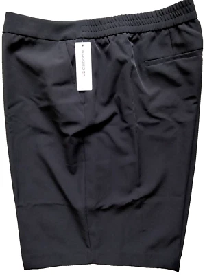NWT 4X Women's Liz Claiborne Black Stretch Crepe Pull-On Bermuda Shorts NEW - Image 1 of 4