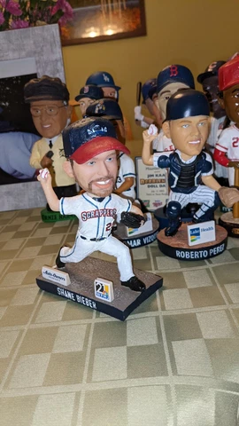 Shane Bieber Mahoning Valley Scrappers SGA Bobblehead Doll No Box Cover